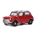 Oxford Diecast Austin Mini Tartan Red/Union Jack 76MN001