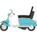 Oxford Diecast Scooter Blue/White 76SC001