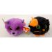 TY Halloween Puffies Salem the Cat and Hastie the Bat soft toys 8cm