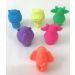Assorted coloured animal rubbers erasers pencil ends S09343