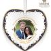 Prince Harry & Meghan Markle Royal Wedding China Heart Hanging Plaque LP18087