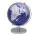 Vintage Silver & Blue World Globe on stand 27cm by Leonardo LP46123