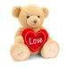 Keel Toys Teddy Bear Snuggles "Love" Bear, Brown 45cm SV2155