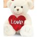 Keel Toys Teddy Bear Snuggles "Love" Bear, Cream 45cm SV2164