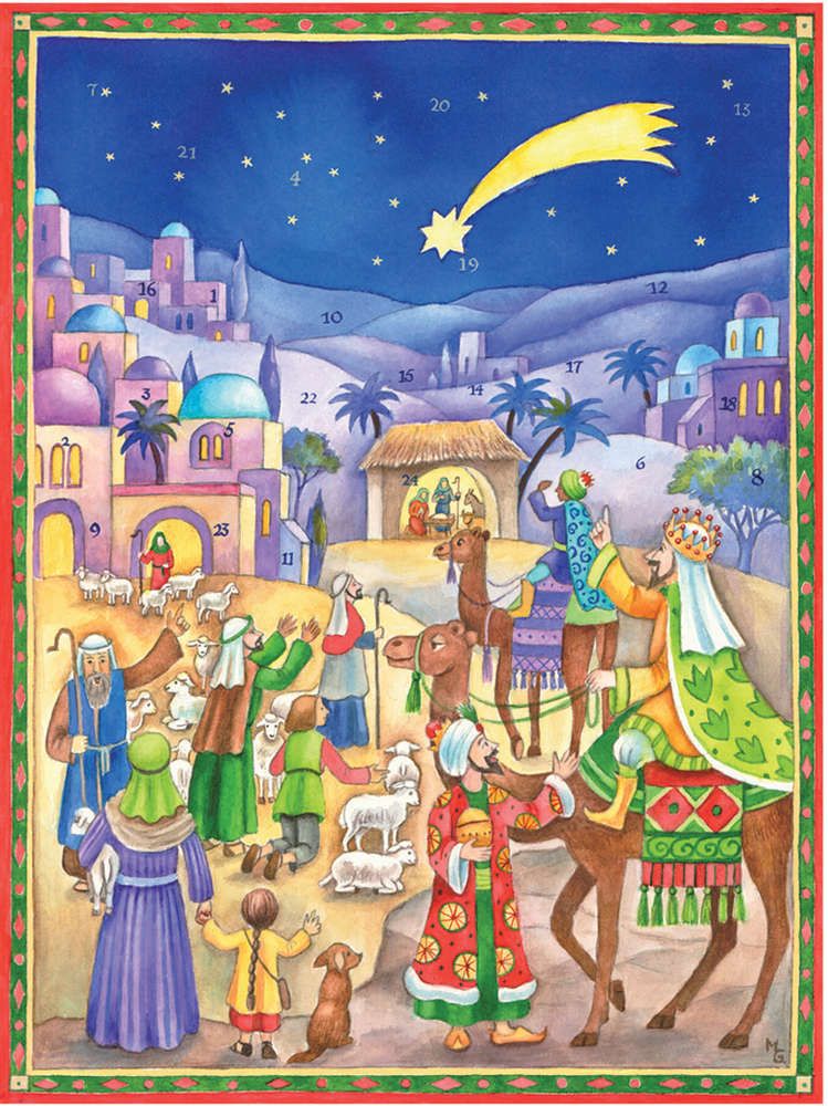 Richard Sellmer Traditional  Advent Calendar Three Kings coming to the Stable 70136
