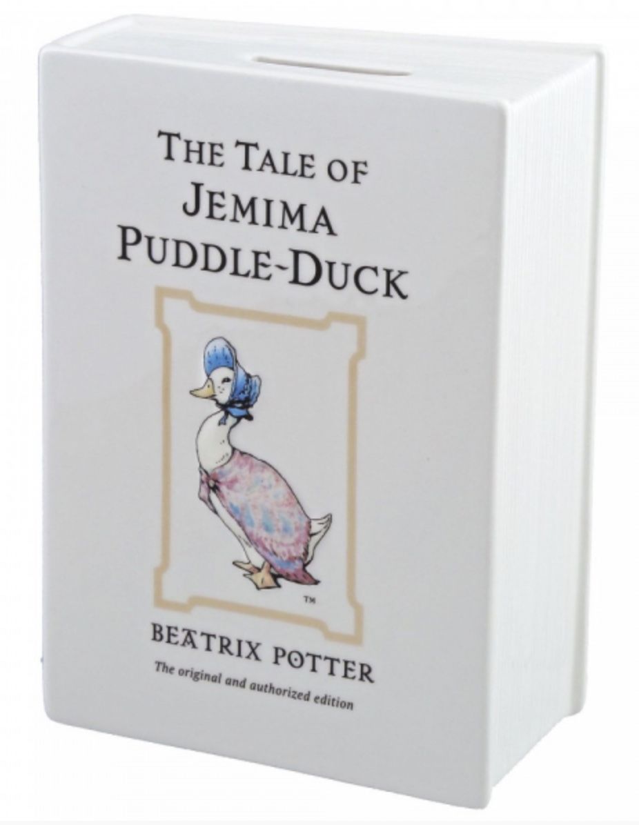 The Tale of Jemima Puddle-Duck Beatrix Potter Ceramic Money Bank by Enesco A29149