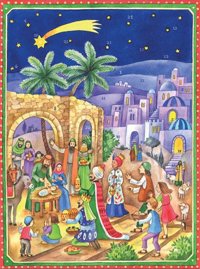 Richard Sellmer Advent Calendar At the stable of Bethlehem Nativity Scene 70121