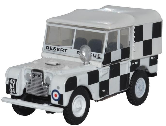 Oxford Diecast RAF Tripoli Desert Rescue Team Land Rover Series 1 80 Canvas 76LAN180009