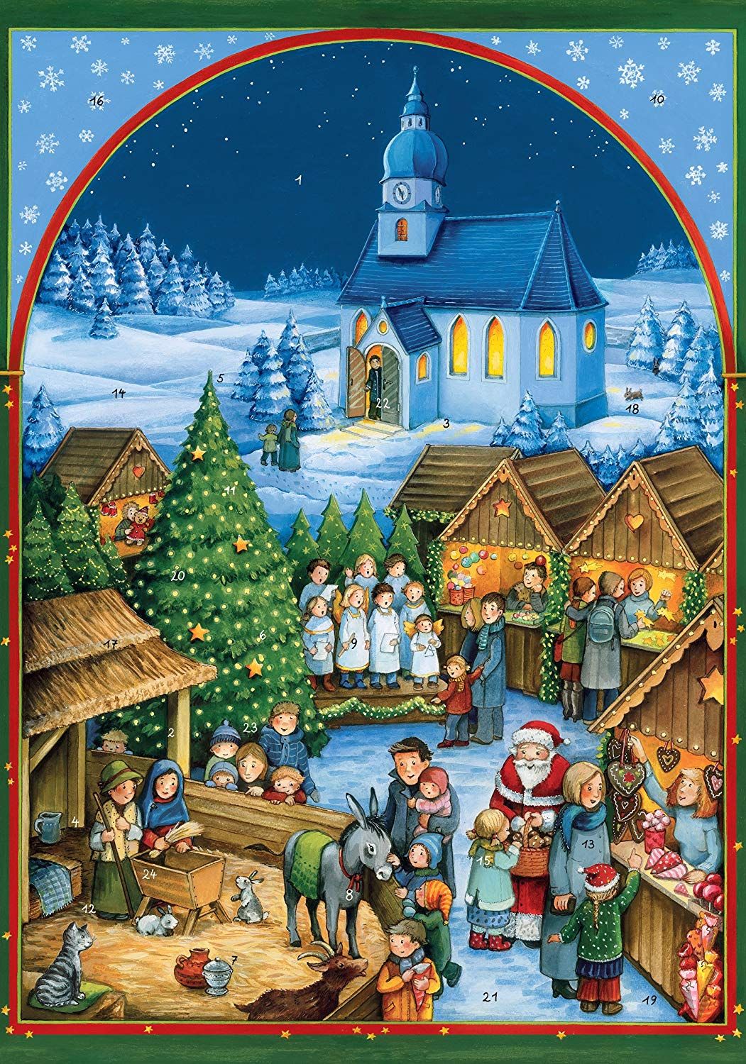 Coppenrath Church Christmas Market Traditional Advent Calendar ACL70180