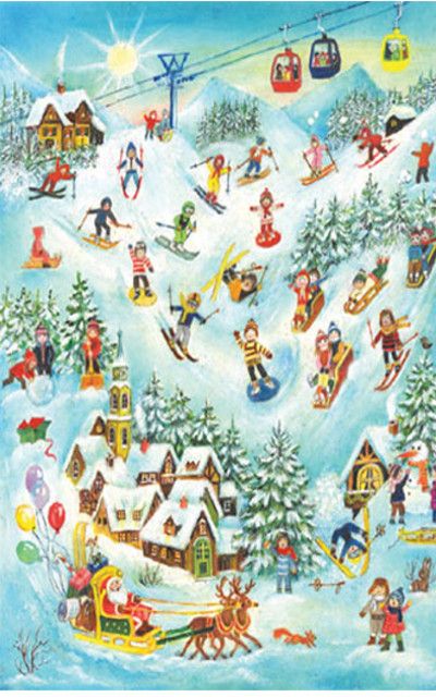 Richard Sellmar Advent Calendar On the Skiing Mountain 70114