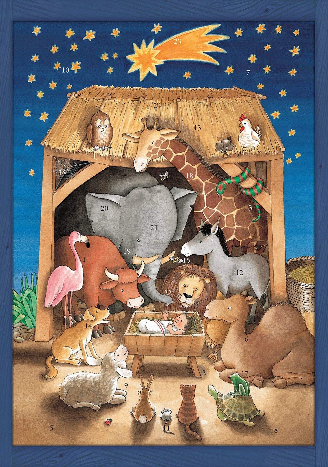 Coppenrath Baby Jesus and the Animals Traditional Advent Calendar ACL71334 