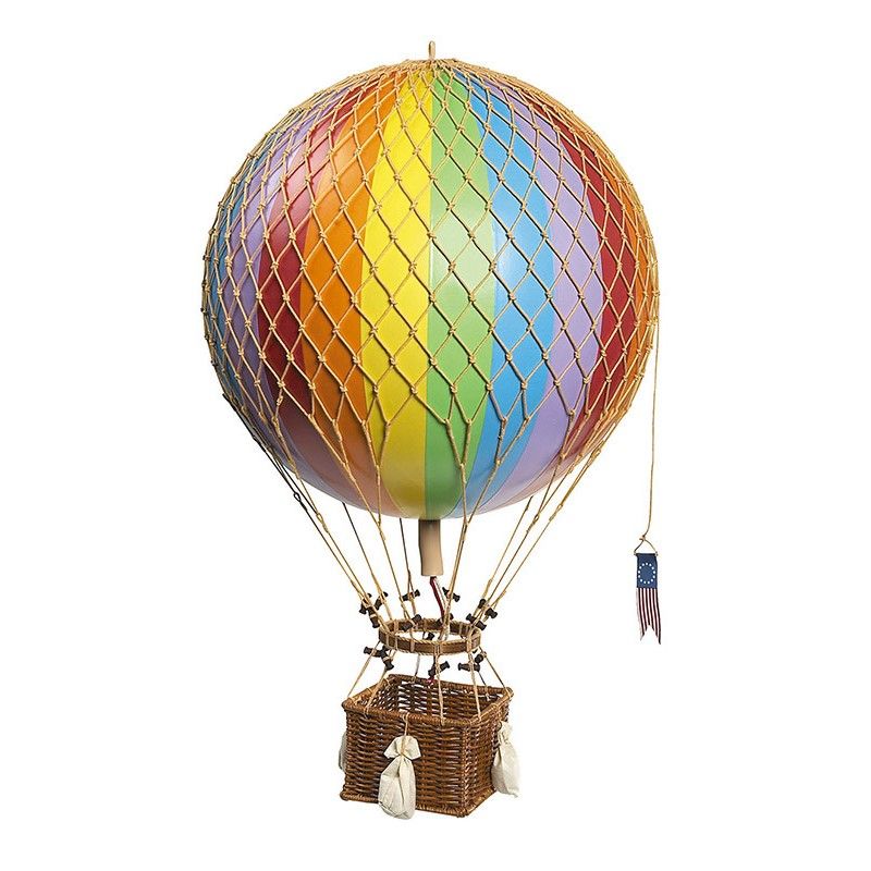 Authentic Models Large Royal Aero Balloon Model Rainbow Coloured 32cm AP163E