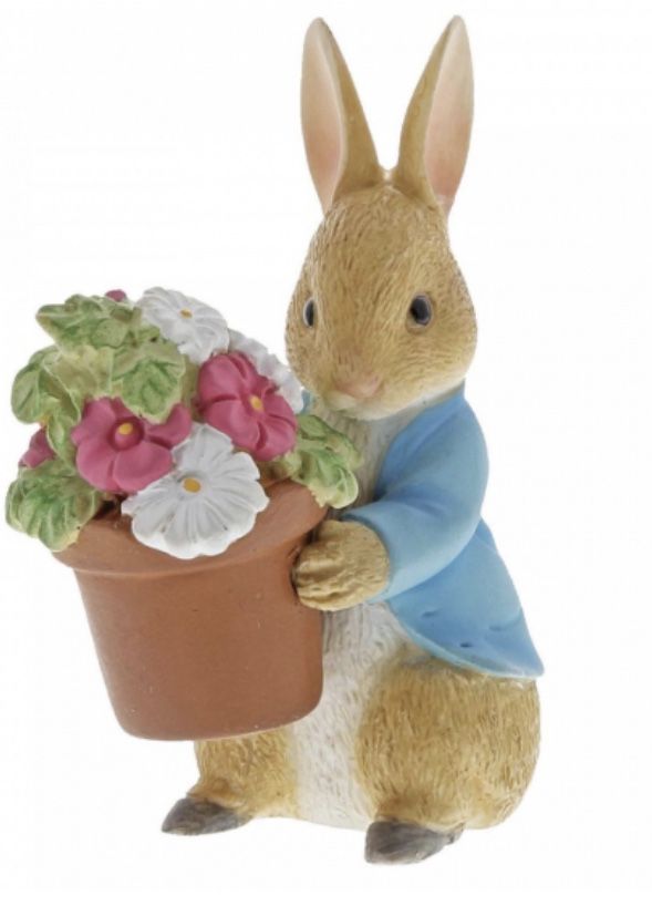 Peter Rabbit brings Flowers Beatrix Potter Mini Figurine by Enesco A29579