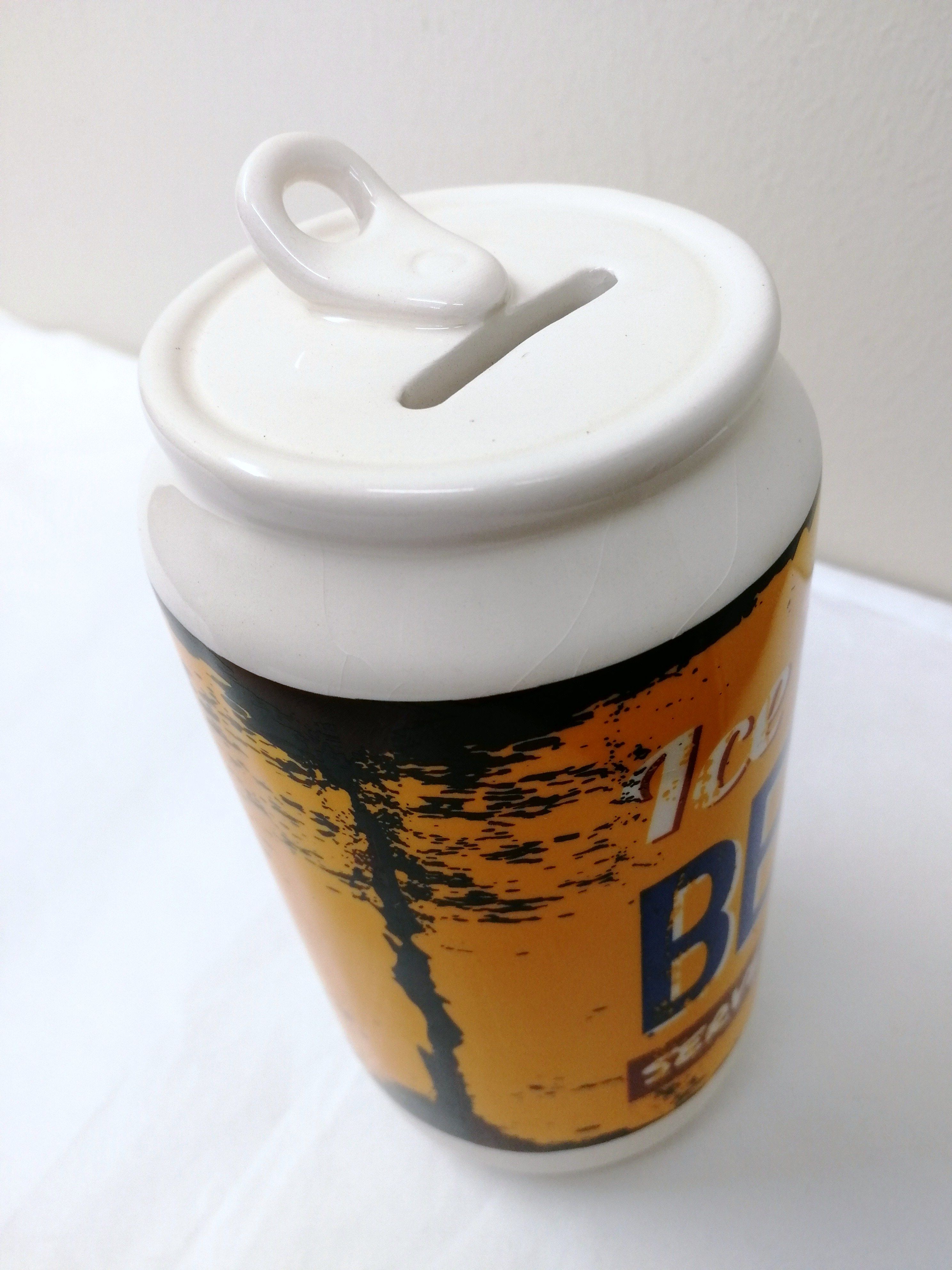Ice Cold Beer Can Ceramic Money Bank by Leonardo LP28577 