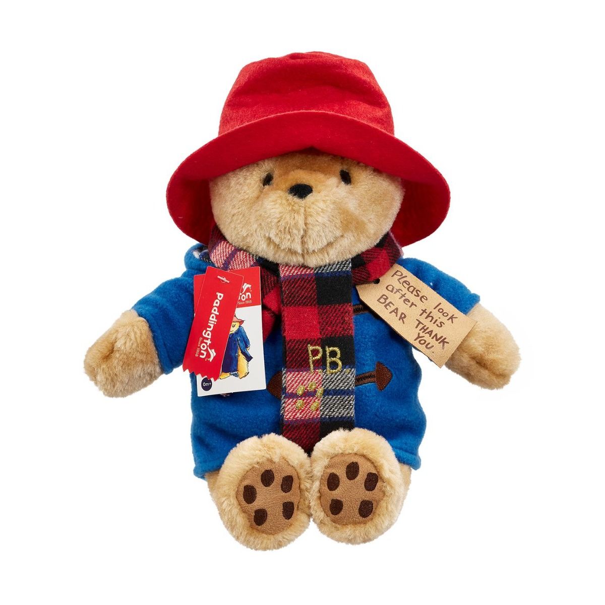 Cuddly Paddington Bear with scarf Plush 23cm by Rainbow Designs PA1492 