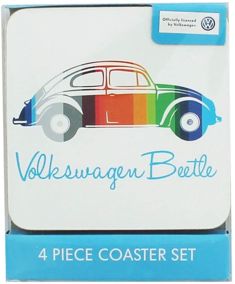 Official Volkswagen Beetle 4 Piece Coaster Set 
