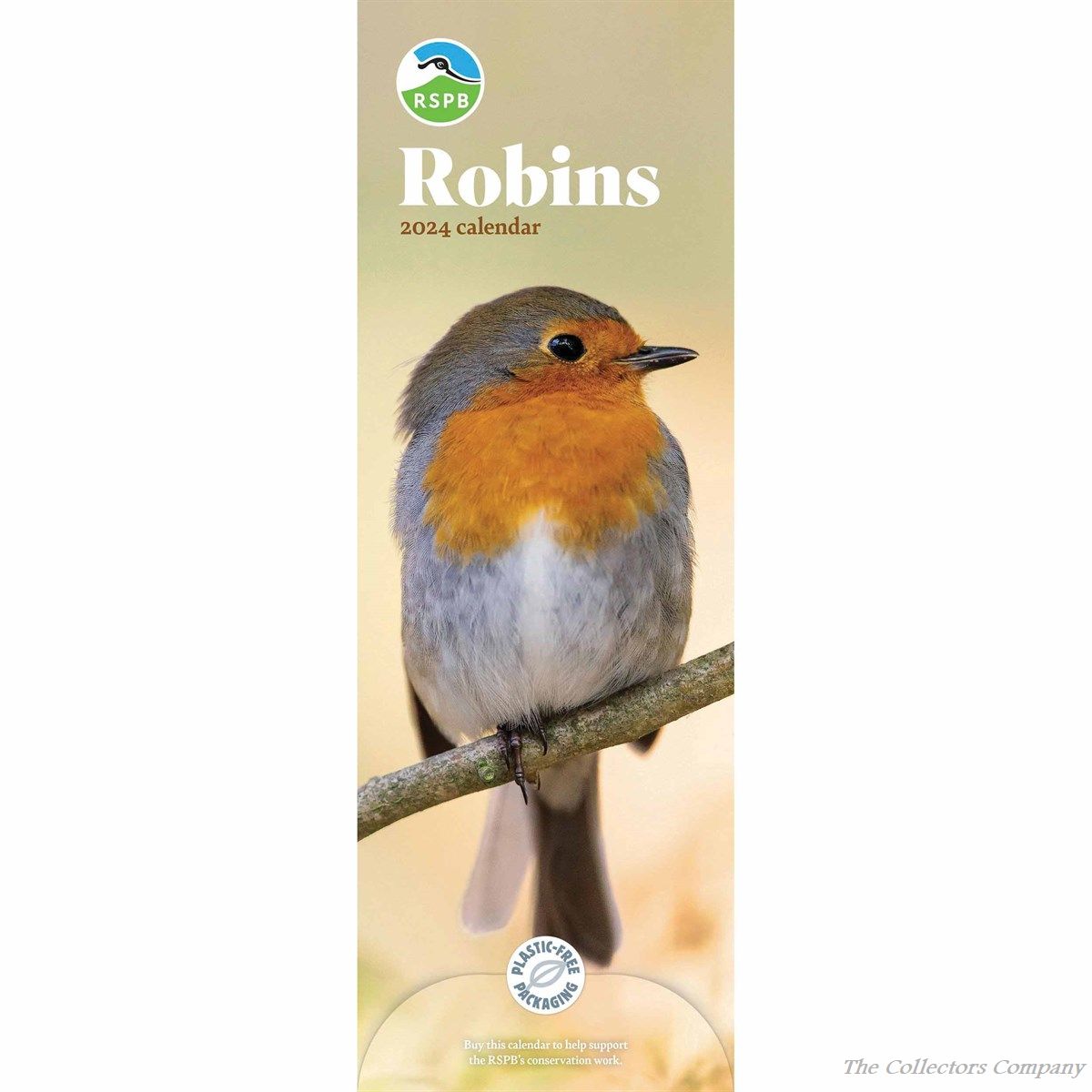 RSPB Robins 2024 Slim Calendar 240234