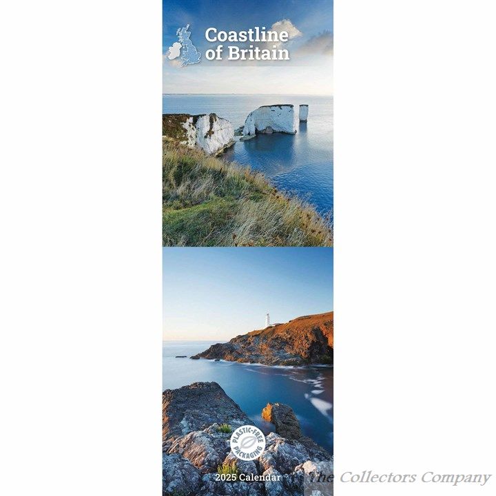 Coastline of Britain Slim Calendar 2025