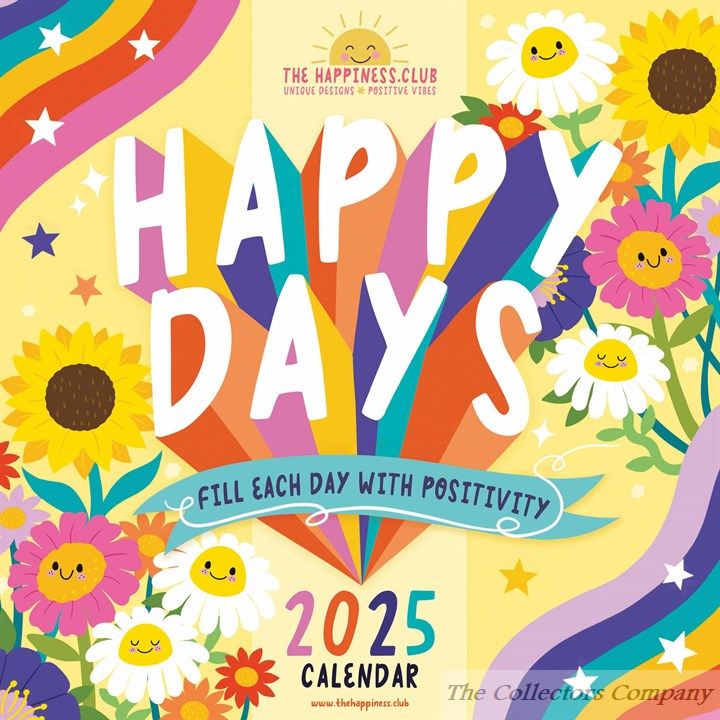 Happiness Club Happy Days Wall Calendar 2025