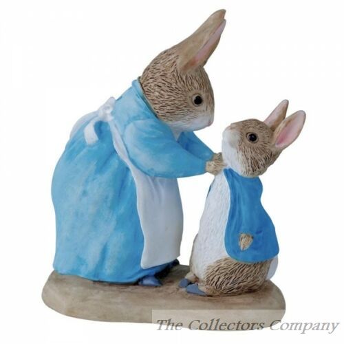 Beatrix Potter Mrs Rabbit and Peter Decorative Figurine Enesco 271780