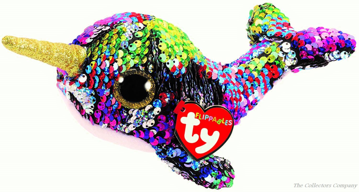 TY Calypso Narwhal Flippable Beanie Boo 36675