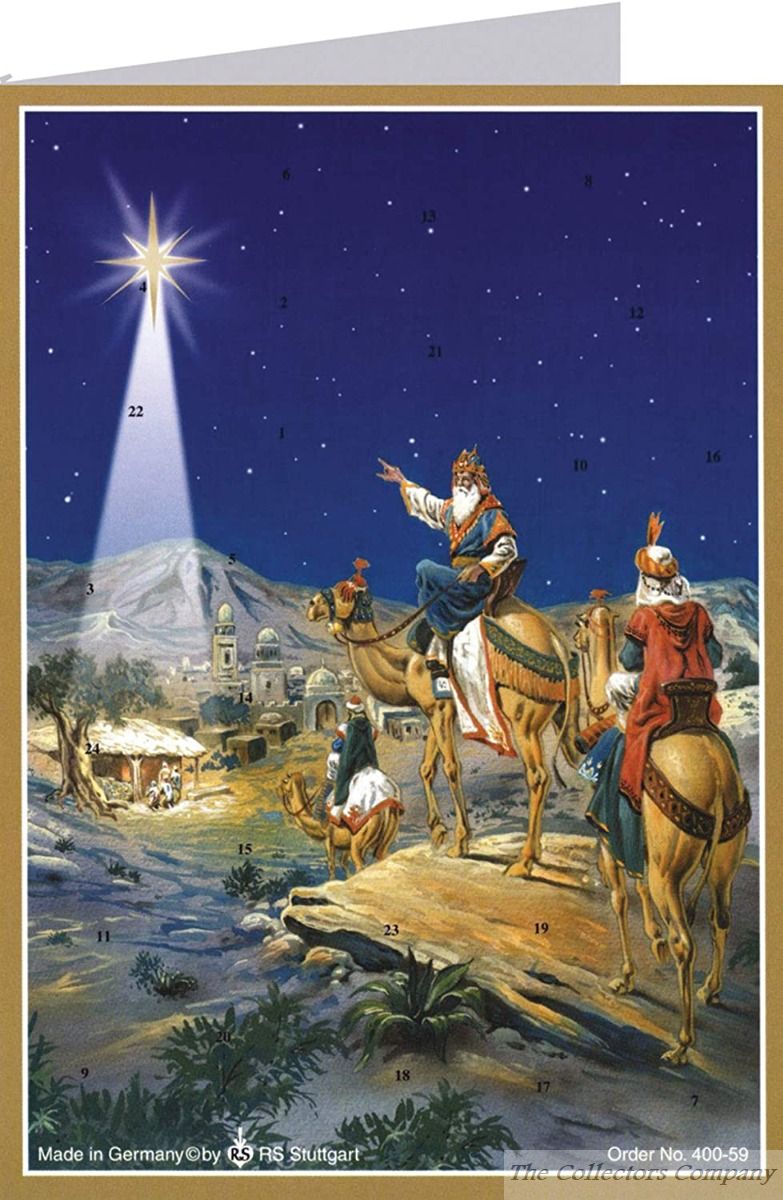 Richard Sellmer Mini Advent Card The Holy Three Kings follow the Star 40059
