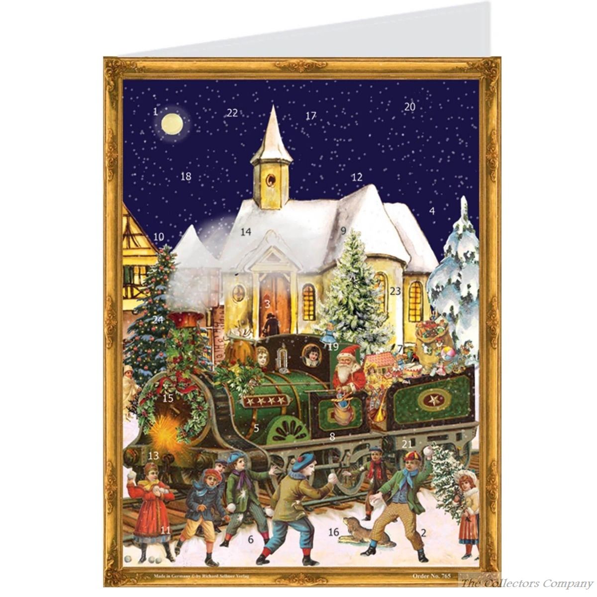 Richard Sellmer Postcard Advent Calendar Victorian Train 491