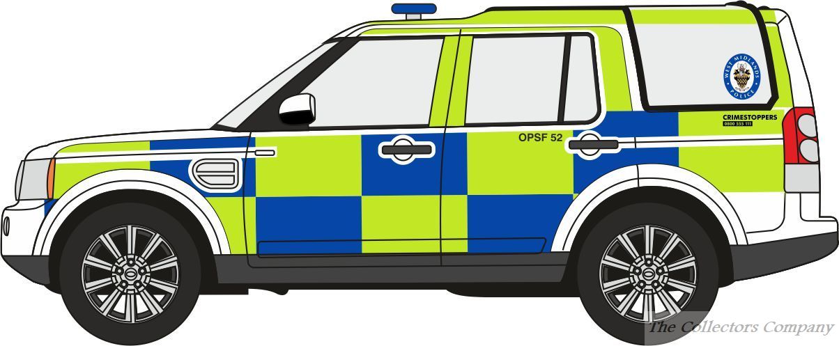 Oxford Diecast West Midlands Police Land Rover Discovery 4 76DIS006