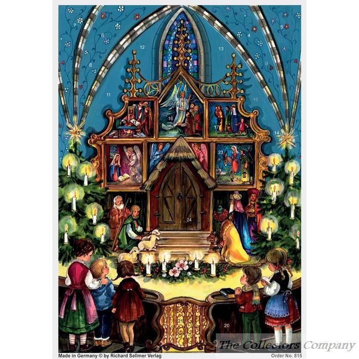 Richard Sellmer Advent Calendar Church Nativity Scene 815 