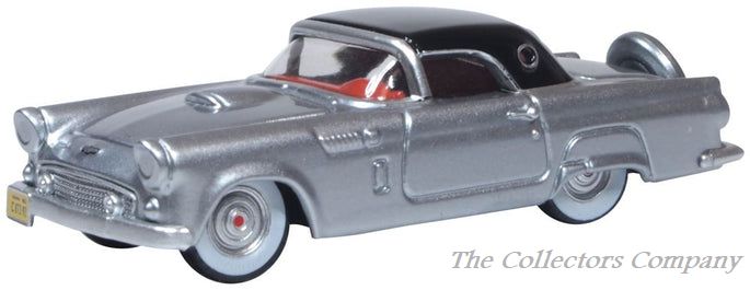 Oxford Diecast Ford Thunderbird 1956 Thunderbird Gray Metallic/Raven Black 87TH56007