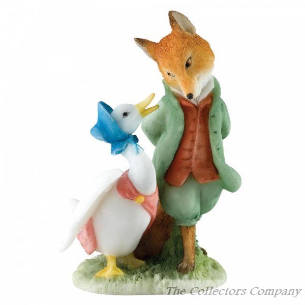 Beatrix Potter Jemima & The Foxy Whiskered Gentleman Figurine by Enesco A27676