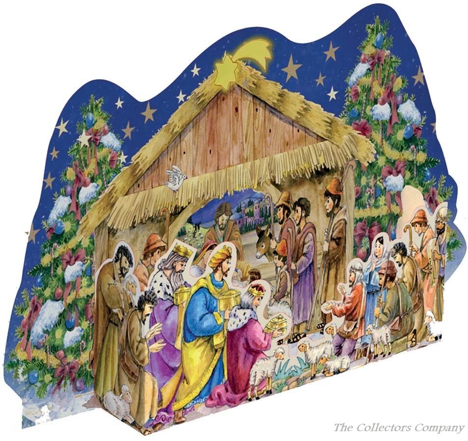 Richard Sellmer 3D Traditional Advent Calendar At the Christmas Crib 935