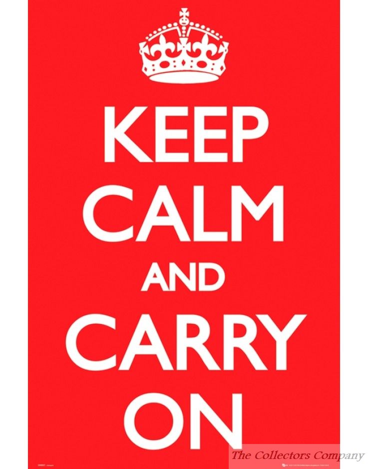 Keep Calm and Carry On Poster GB Eye
