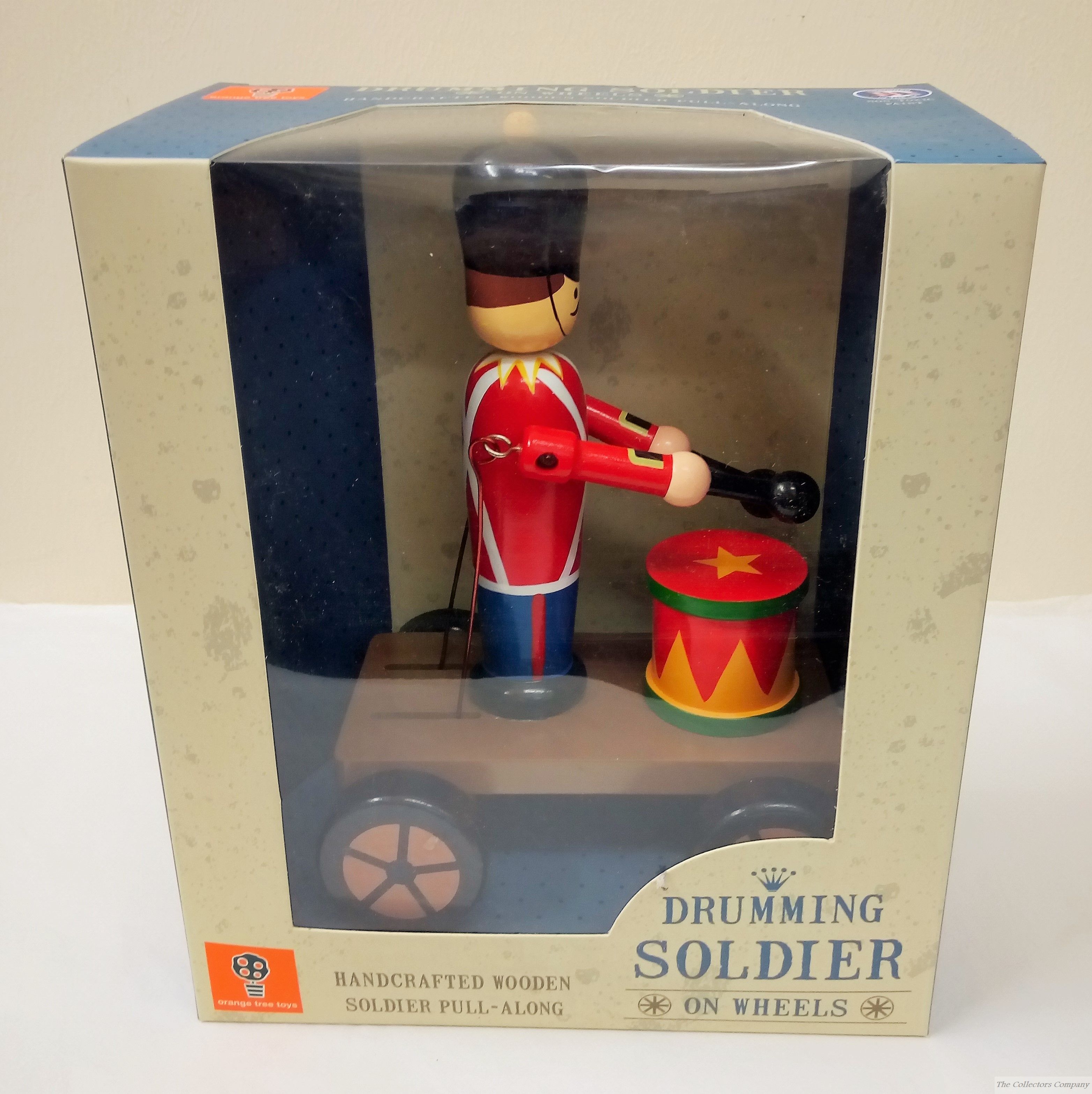 Wooden Drumming Soldier Pull Along Toy 