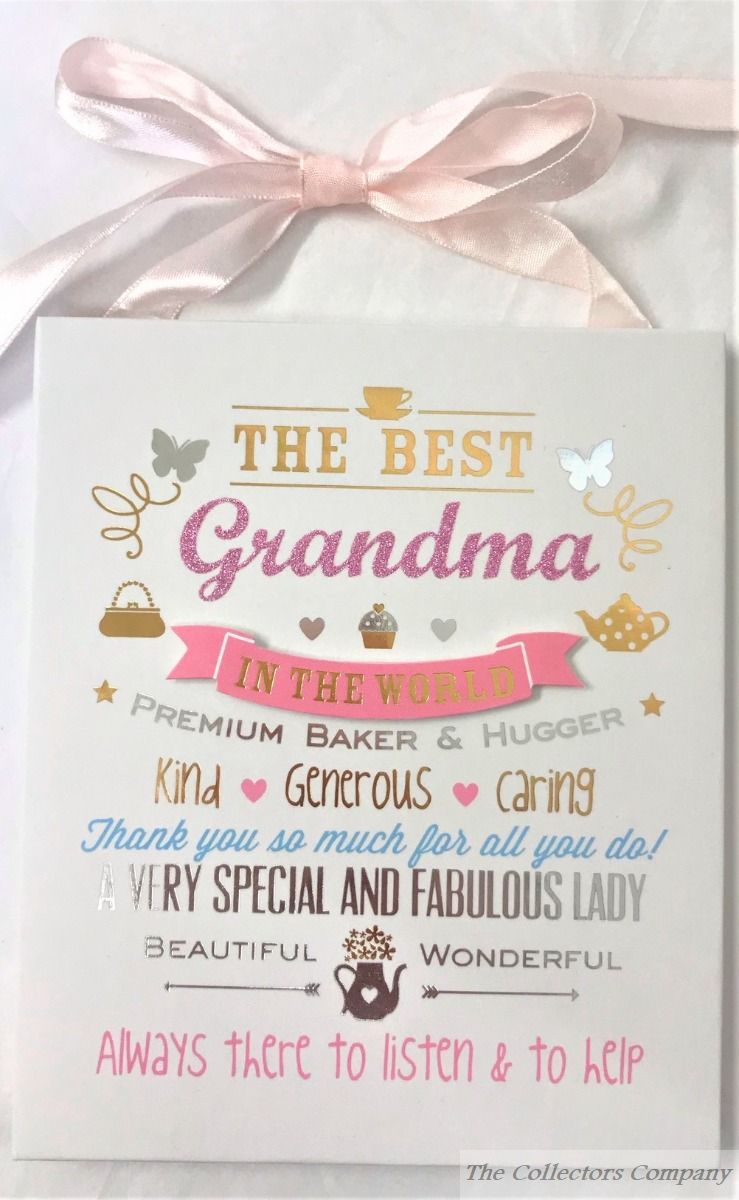 The Best Grandma hanging plaque by Signography FL298GM