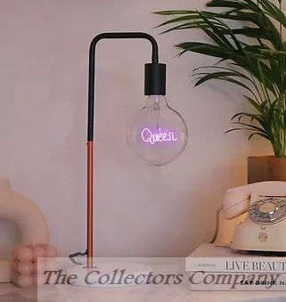 Steepletone LED Filament Text Bulb Queen