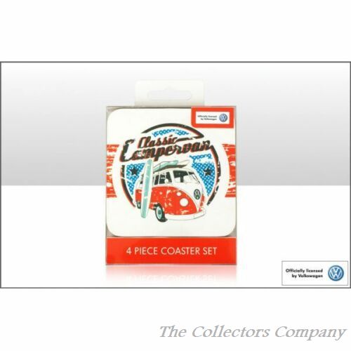 Official Classic Volkswagen Camper 4 Piece Coaster Set Official VW Merchandise