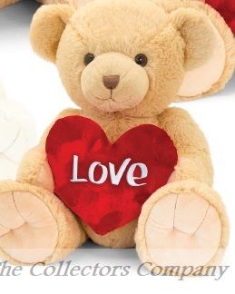Keel Toys Teddy Bear Snuggles "Love" Bear, Brown 30cm SV2151
