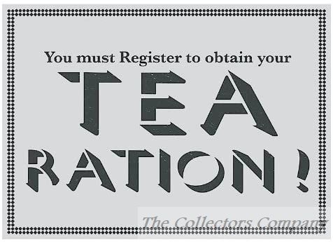 TEA RATION! Food Ministry Ration Book Tea Towel Retro Kitchen TWLTOP05