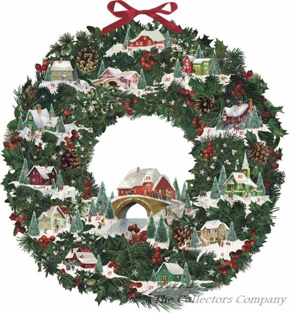Coppenrath Christmas Wreath with Festive Houses Traditional Advent Calendar 71438