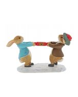 Beatrix Potter Peter Rabbit and Benjamin Pulling a Cracker A30180