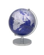 Vintage Silver & Blue World Globe on stand 19.5cm by Leonardo LP46122