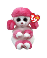 TY Heartily Pink Poodle Valentine Beanie Bellie 15cm 41046