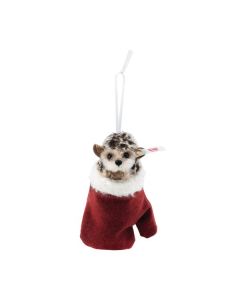 Hedgehog in mitten Christmas tree ornament 11cm (4.5 inches) high. Steiff 007040