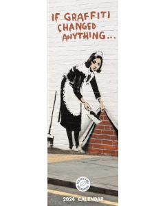 Banksy If Graffiti Changed Anything Slim Calendar 2024 