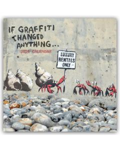 Banksy If Graffiti Changed Anything Wall Calendar 2024