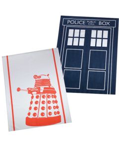 Doctor Who Tea Towels 2 pack 