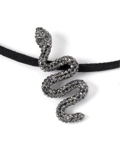 Harry Potter Nagini Black Crystal Pendant Necklace by The Carat Shop WN0152 