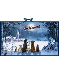 Coppenrath Traditional Advent Calendar Christmas Pets and Santa Luxury size 58x34cm (23x14 inches) 71920