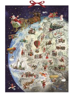 Coppenrath Traditional Advent Calendar Victorian style Giving Gifts at Christmas Luxury size 52x38cm (21x15 inches) 71999
